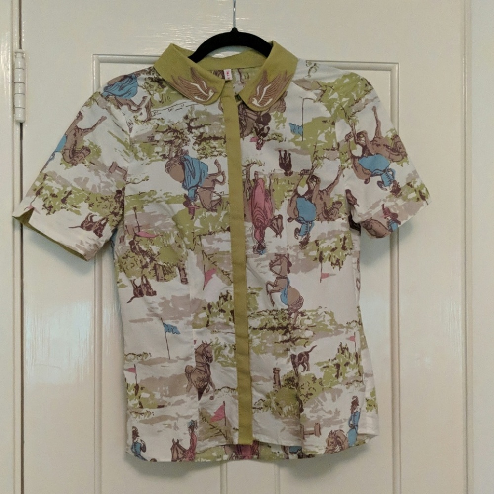 Blutsgeschwister Tailored Short-sleeve Blouse